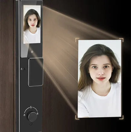 3D Face Recognition Tuya Fully Automatic Smart Door Lock cat Eye Video Intercom Home Anti-theft Door Lock Fingerprint Lock