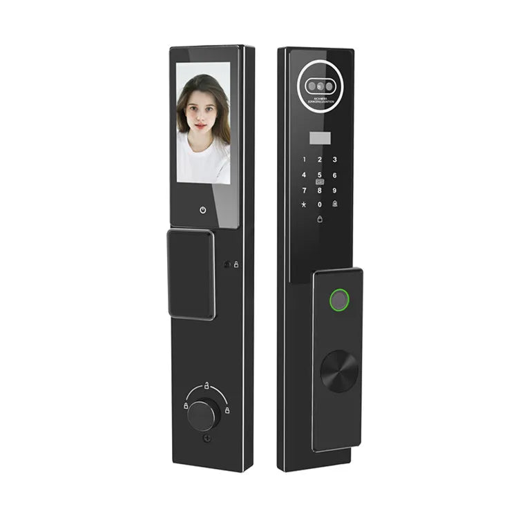 3D Face Recognition Tuya Fully Automatic Smart Door Lock cat Eye Video Intercom Home Anti-theft Door Lock Fingerprint Lock