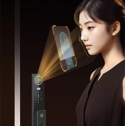 3D Face Recognition Tuya Fully Automatic Smart Door Lock cat Eye Video Intercom Home Anti-theft Door Lock Fingerprint Lock
