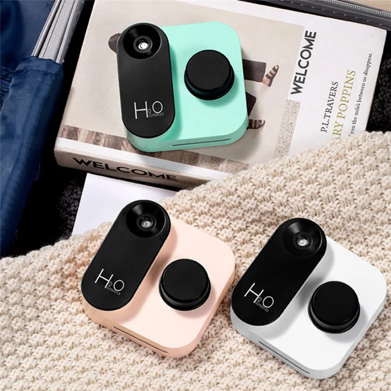 HRBAJ-Mini Camera Shape Humidifier USB Portable Large Mist Volume Desktop Water Bottle Humidifier For Bedroom Office A