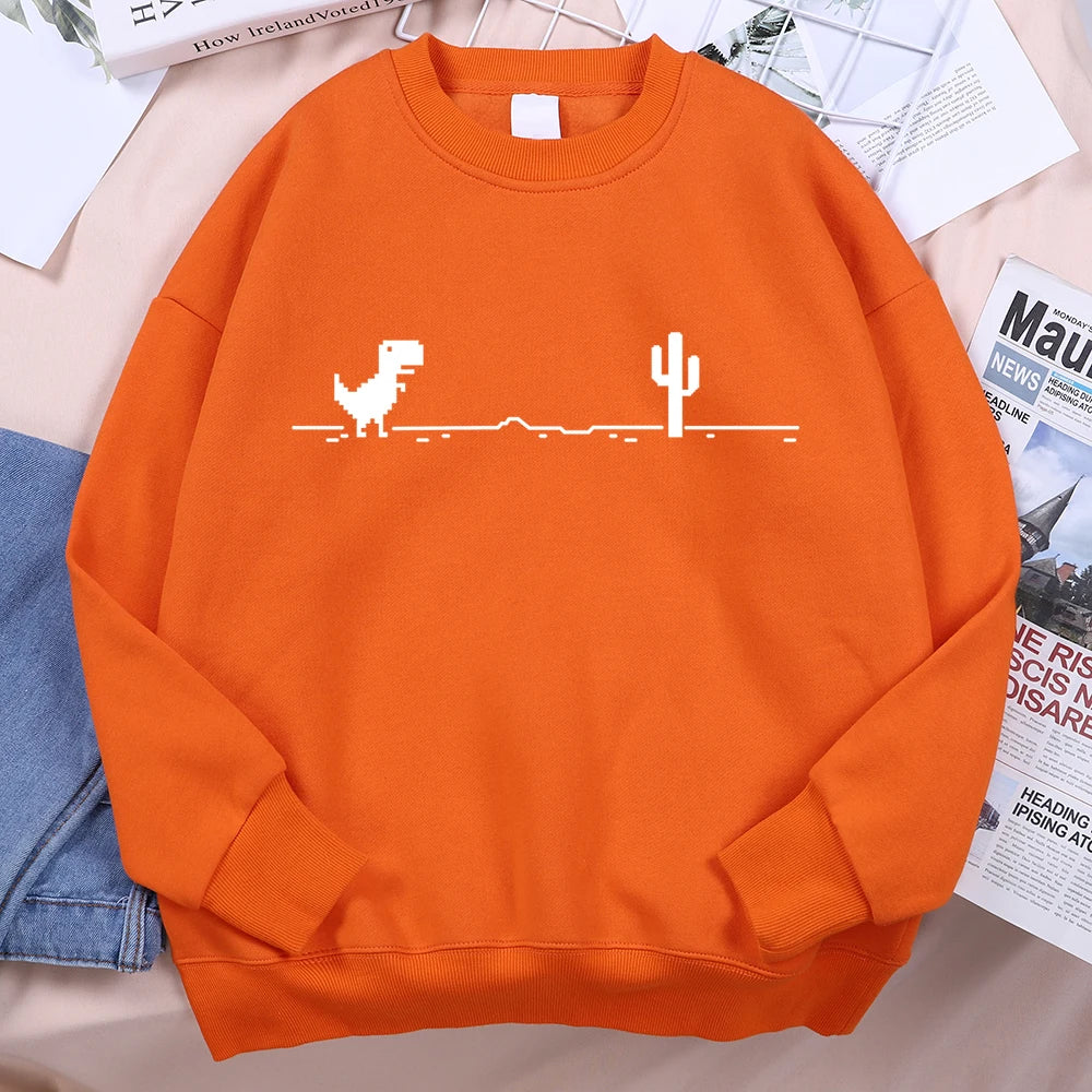 Network Malfunction Little Dinosaur Sweatshirts Men Women Casual Hoody Hip Hop Comfortable Streetwear Loose Warm Clothes Hoodies
