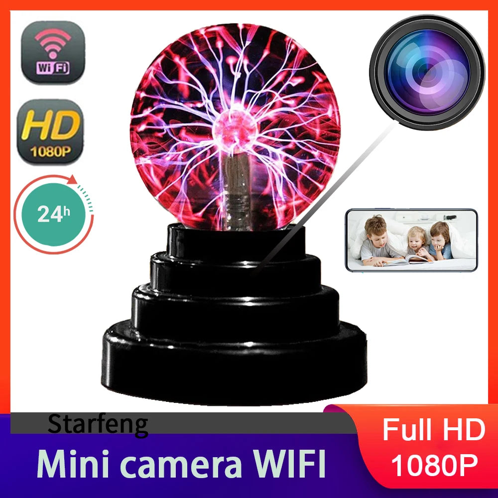 Full HD 2K 1080P WiFi Mini Camera USB Magic Lamp Ion Lamp Ball Glass Lamp 3-inch Camera Home Night View DVR Monitoring Video