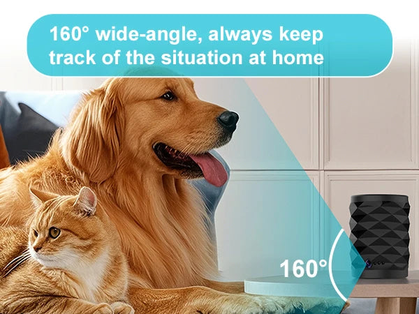 1080P HD Mini Wifi Camera with Bluetooth Speaker Home Security Surveillance System Two-way Talk Night Vision Colorful Lights