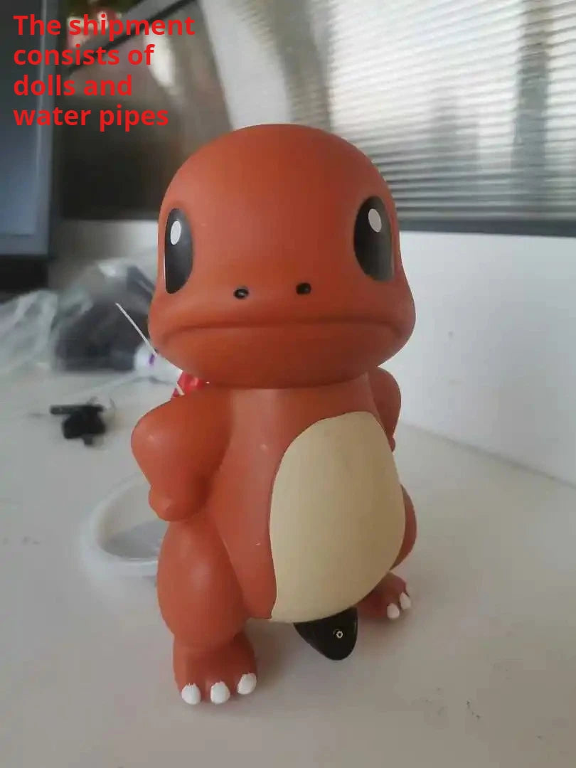 New Anime Charmander Spray Water Squirtle Car Accessories Spray Water Big Size Cute Model Toys Car Pendant Decorate