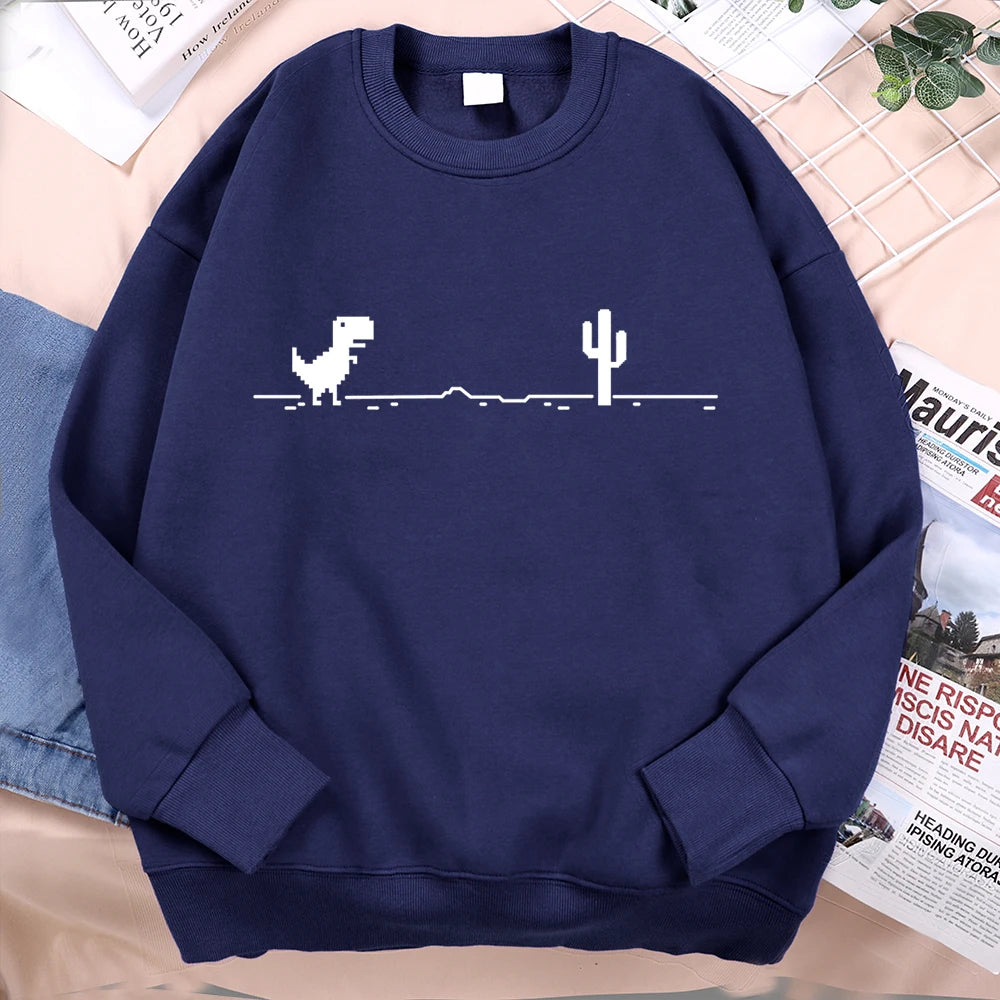 Network Malfunction Little Dinosaur Sweatshirts Men Women Casual Hoody Hip Hop Comfortable Streetwear Loose Warm Clothes Hoodies