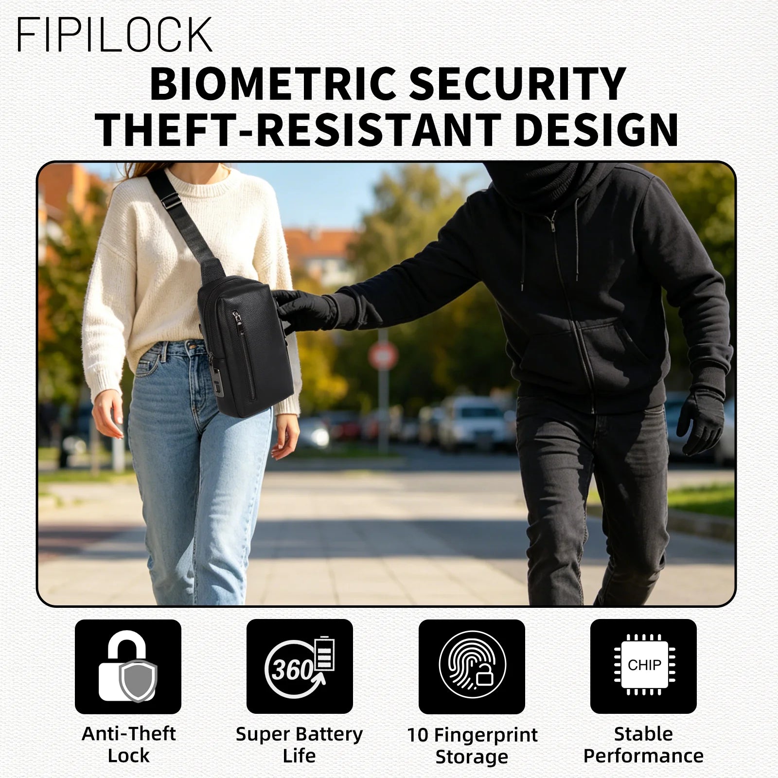 Smart Fingerprint Unlock Bag