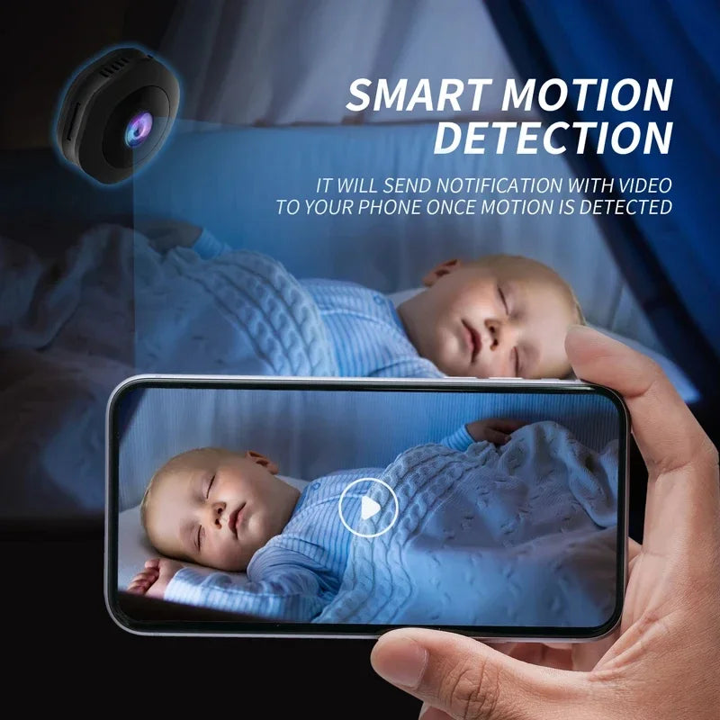 4K 1080P HD Mini WiFi Camera Night Vision Motion Detection Cam Video Voice Recorder Indoor Portable Cameras for Home and Office