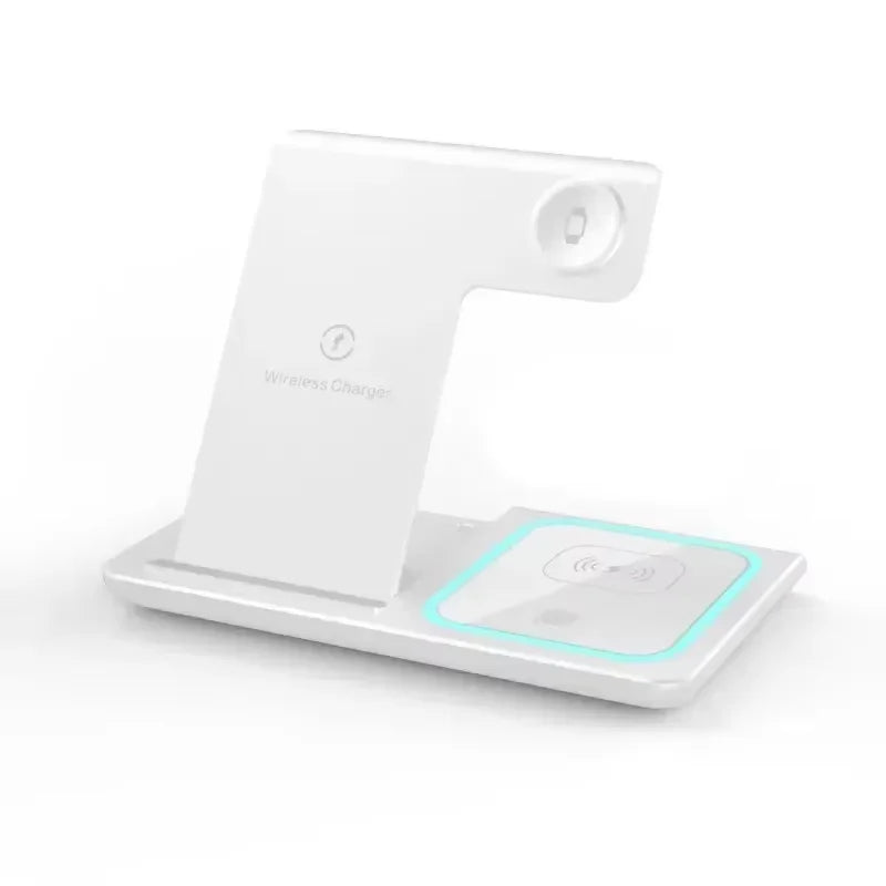 4 In 1 Wireless Charger LED Light Phone Stand For iPhone 16 15 14 13 12 Apple Watch 8 7 6 AirPods Foldable Fast Charging Station
