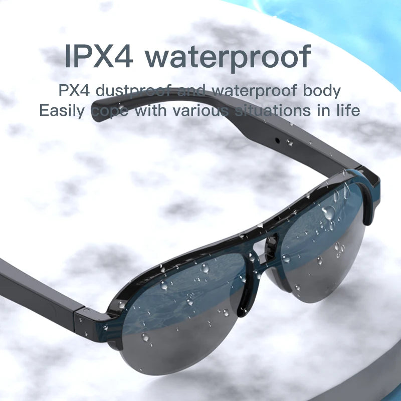 New F08 Smart Music Wireless Stereo Glasses Cycling Outdoor Sunglasses Eyepieces 2025 Men Water Proof Long Battery Life