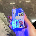 2025 New Creative Luminous Transparent Gyroscope Lighter 2-in-1 Folding Rotating Decompression Windproof Lighter Men's Gift