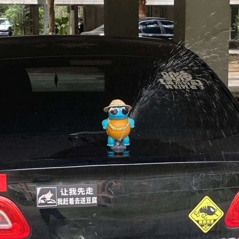 New Anime Charmander Spray Water Squirtle Car Accessories Spray Water Big Size Cute Model Toys Car Pendant Decorate