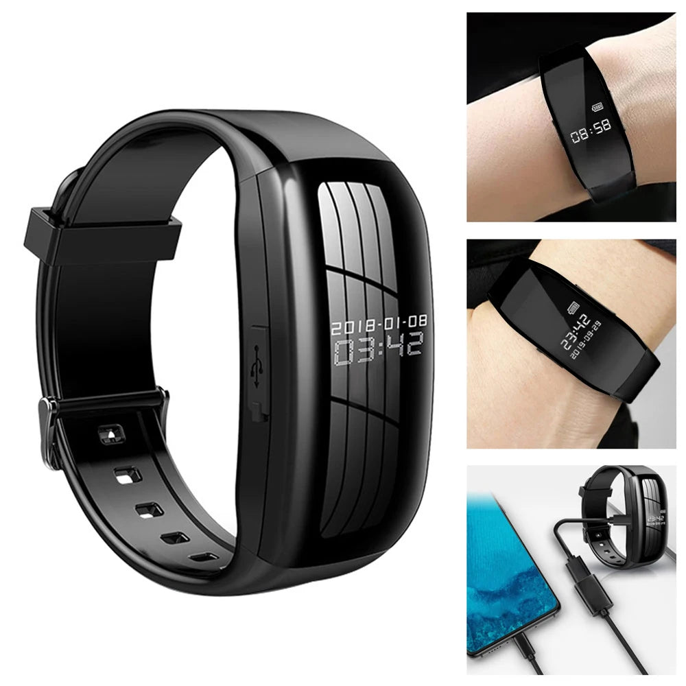8-256GB Mini Camera Watch Audio Voice Recorder Bracelet USB Flash Driver Dictaphone Noise Reduce Sound Recording Wristband