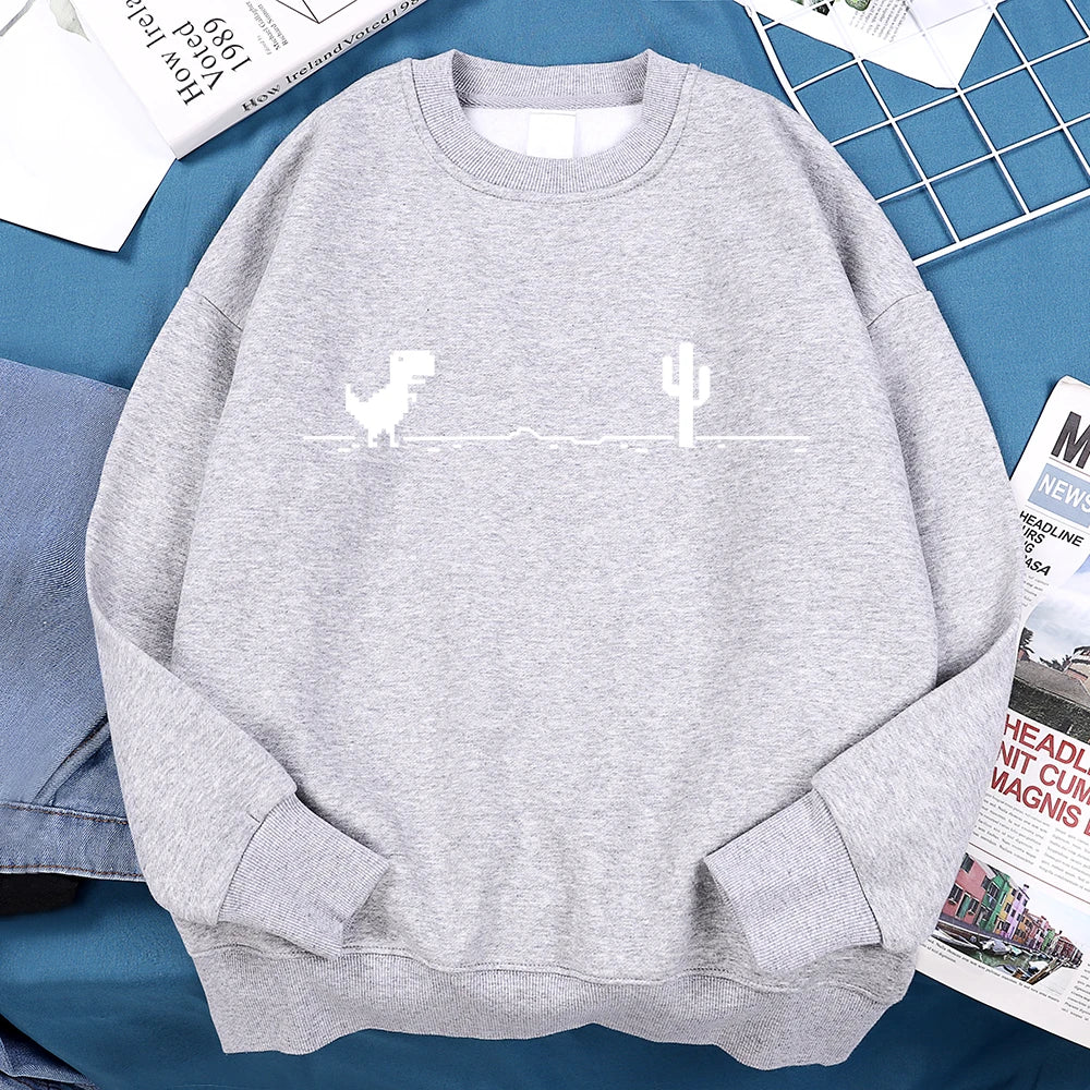 Network Malfunction Little Dinosaur Sweatshirts Men Women Casual Hoody Hip Hop Comfortable Streetwear Loose Warm Clothes Hoodies