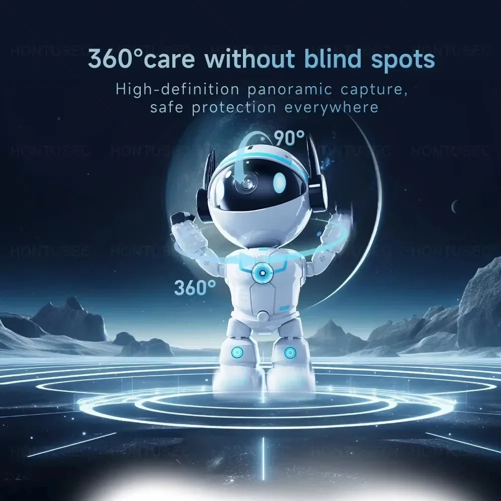 Robot Camer Wifi 5MP Indoor Home Security Camer Cd Card Night Vision Two Way Audio Auto Tracking Indoor Baby Monito