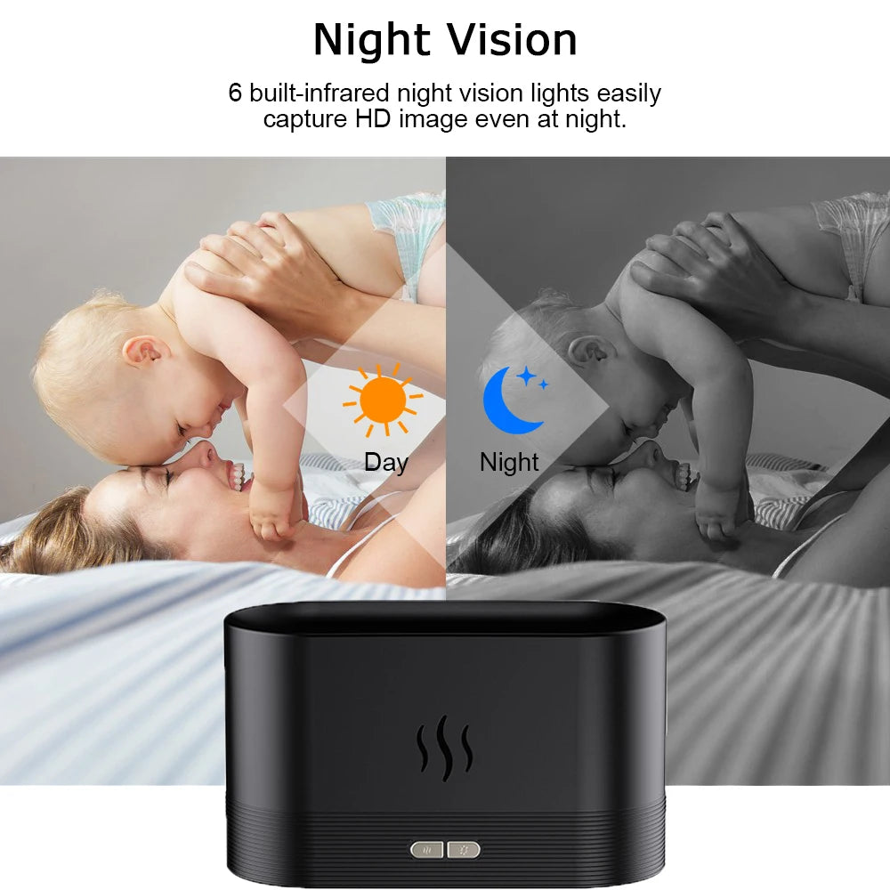 Mini Camera Clock Full HD 1080P Wireless WiFi Camera Home Monitoring Control IR Night View DVR Monitoring Video Mist humidifier