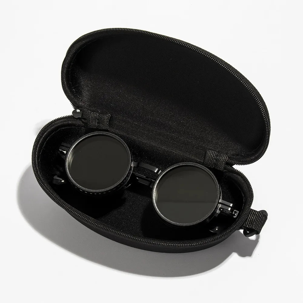 New ND2-400 Adjustable Dimming Glasses 9 Level UV400 Fishing Sunglasses ND Filter With Glasse Case Sun Glasses Driving