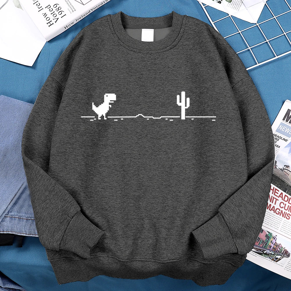 Network Malfunction Little Dinosaur Sweatshirts Men Women Casual Hoody Hip Hop Comfortable Streetwear Loose Warm Clothes Hoodies