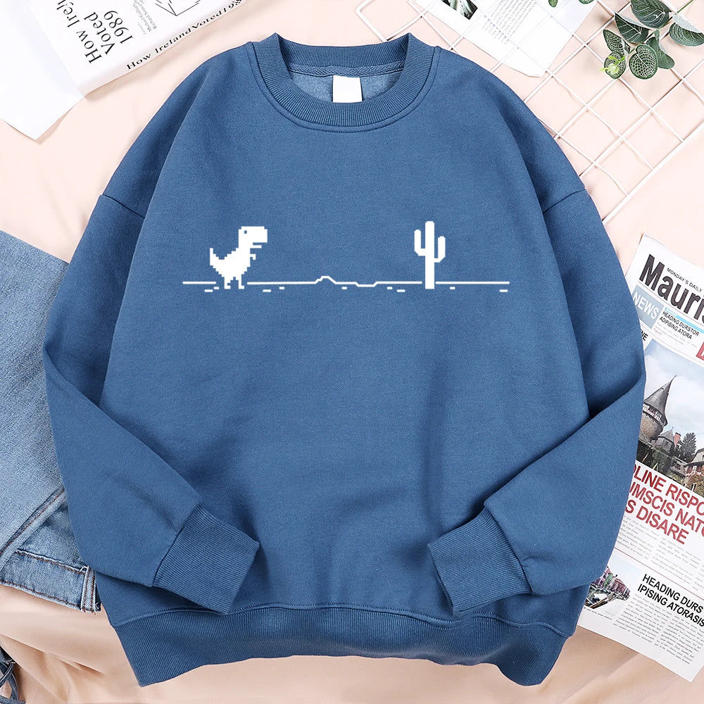 Network Malfunction Little Dinosaur Sweatshirts Men Women Casual Hoody Hip Hop Comfortable Streetwear Loose Warm Clothes Hoodies