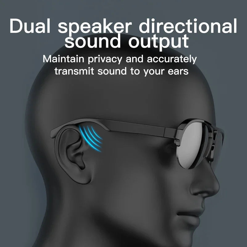 New F08 Smart Music Wireless Stereo Glasses Cycling Outdoor Sunglasses Eyepieces 2025 Men Water Proof Long Battery Life