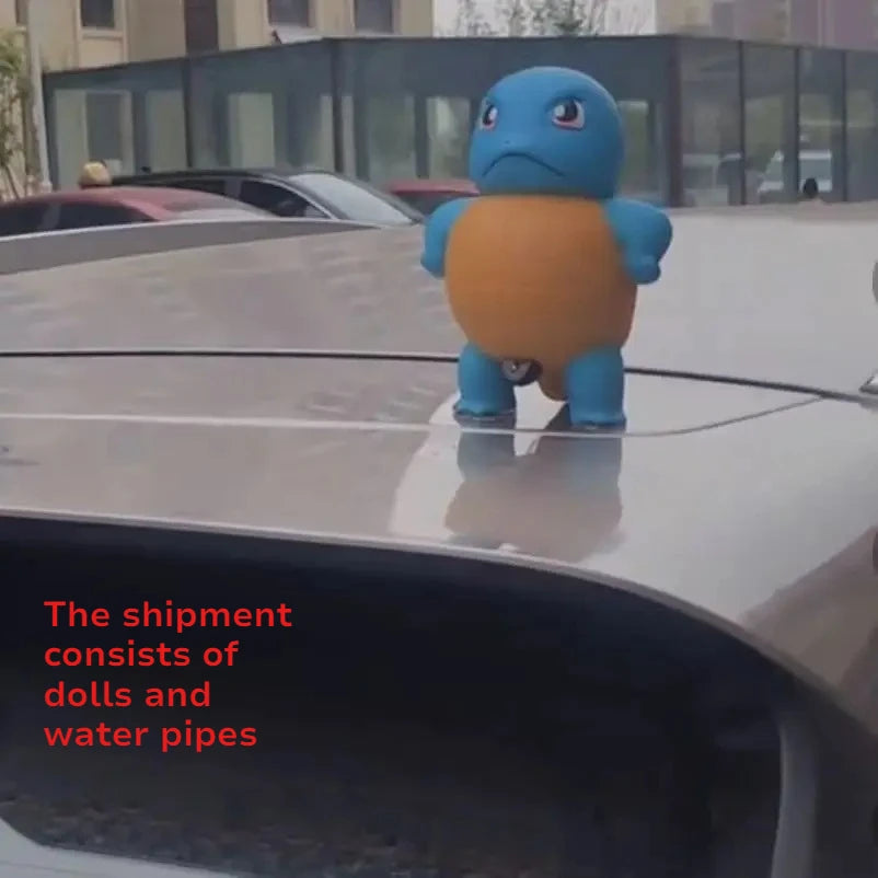 New Anime Charmander Spray Water Squirtle Car Accessories Spray Water Big Size Cute Model Toys Car Pendant Decorate
