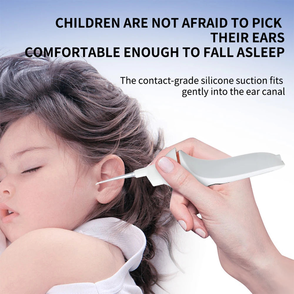 Electric Luminous Ear Wax Suction Remover Ear Wax Pick Set Cleaner LED Light Ear Cleaner Tool Rechargeable For Children Adults