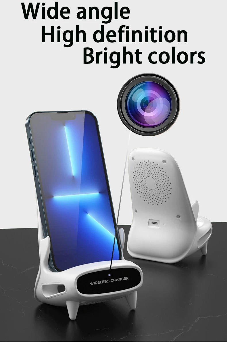 Mini Camera Clock Full HD 1080P Wireless WiFi Camera Home Monitoring Control IR Night View DVR Monitoring Video wireless charger