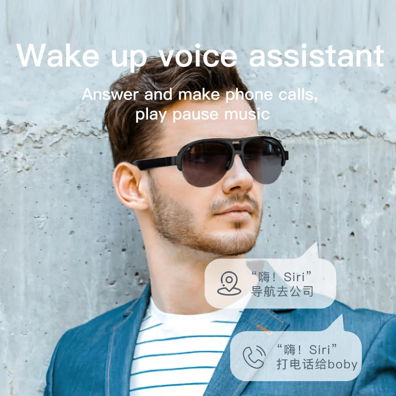 New F08 Smart Music Wireless Stereo Glasses Cycling Outdoor Sunglasses Eyepieces 2025 Men Water Proof Long Battery Life