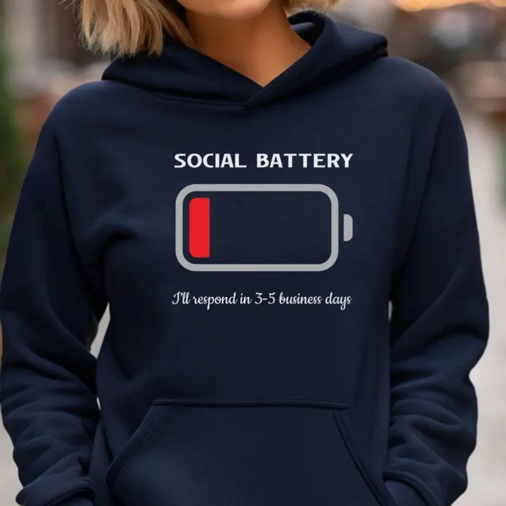 Neurodivergent Pride Sensory Regulation Hoodie Mental Anxiety Social Sweatshirt for Audhd Sarcastic Autism Winter Clothes Women