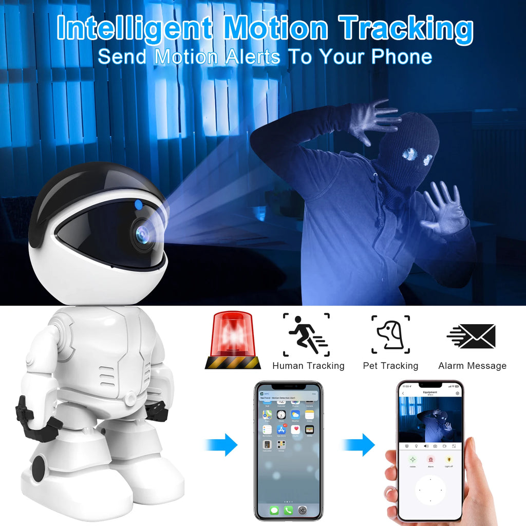Noahtec Robot Camera Wifi 3MP Indoor Home Security Camera Night Vision Two Way Audio Auto Tracking Indoor Baby Monitor