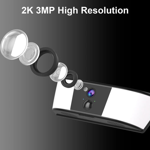 2K Solar Camera Wall Light 2.4G Outdoor WIFI Camera Home Protection Security Camera Battery Cam Color Night Vision Local Alarm