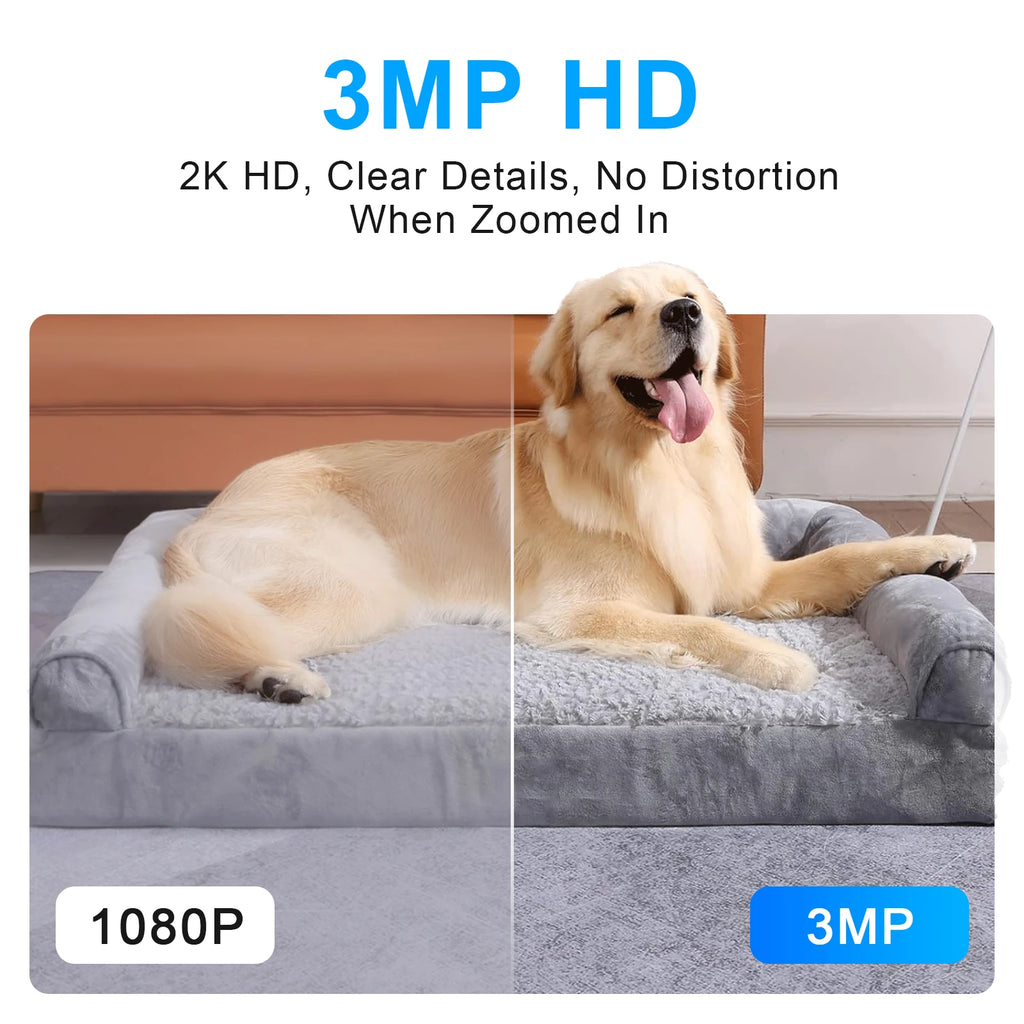 Noahtec Robot Camera Wifi 3MP Indoor Home Security Camera Night Vision Two Way Audio Auto Tracking Indoor Baby Monitor