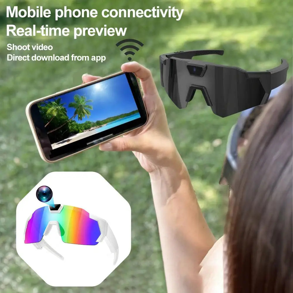 NEW HD Video Glasses Action Camera Sunglasses Smart Glasses Sports Glasses Outdoor Bicycle Motorcycle Driver Recorder Walk Cam