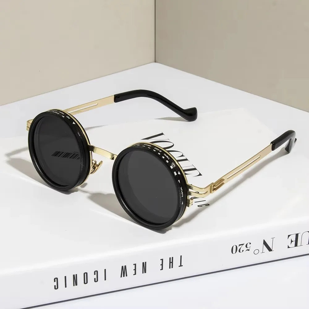 New ND2-400 Adjustable Dimming Glasses 9 Level UV400 Fishing Sunglasses ND Filter With Glasse Case Sun Glasses Driving