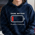 Neurodivergent Pride Sensory Regulation Hoodie Mental Anxiety Social Sweatshirt for Audhd Sarcastic Autism Winter Clothes Women