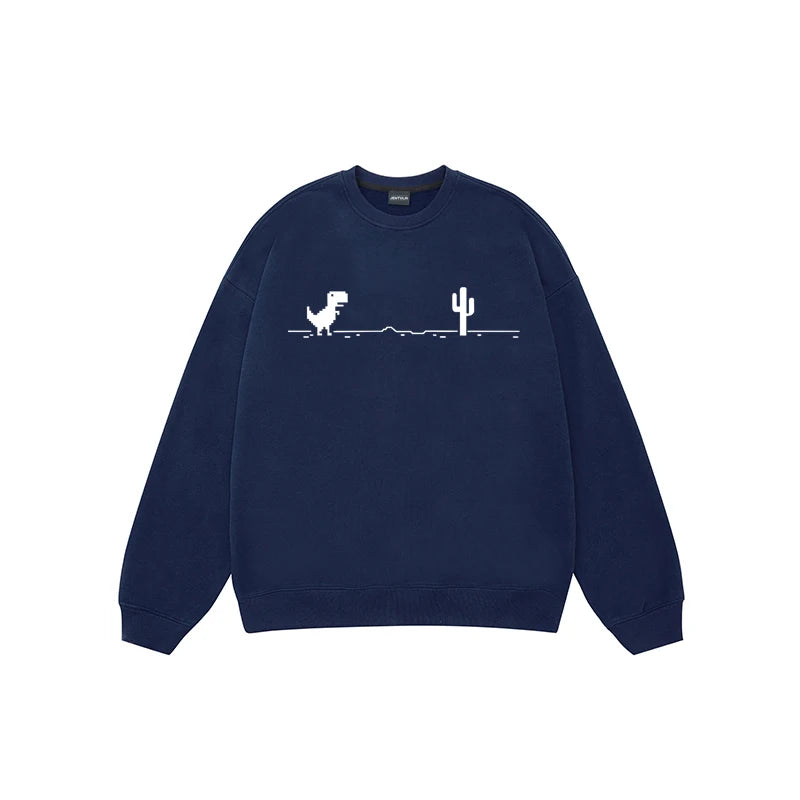 Harajuku Trend Network Malfunction Little Dinosaur Sweatshirts Y2K Fashion Casual Hoody Hip Hop Retro Streetwear Hoodies Unisex