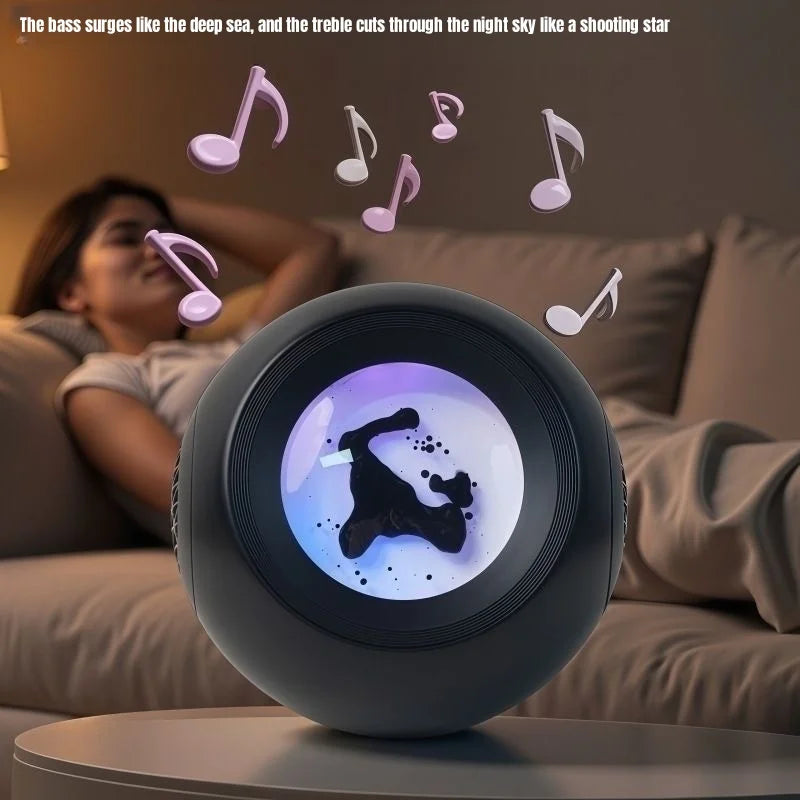 Magnetic Fluid Pickup Music Rhythm Light - Visualized Desktop Ornament,Home Decoration Speaker Sound Partner Light
