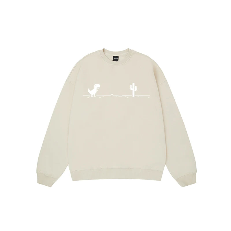 Harajuku Trend Network Malfunction Little Dinosaur Sweatshirts Y2K Fashion Casual Hoody Hip Hop Retro Streetwear Hoodies Unisex