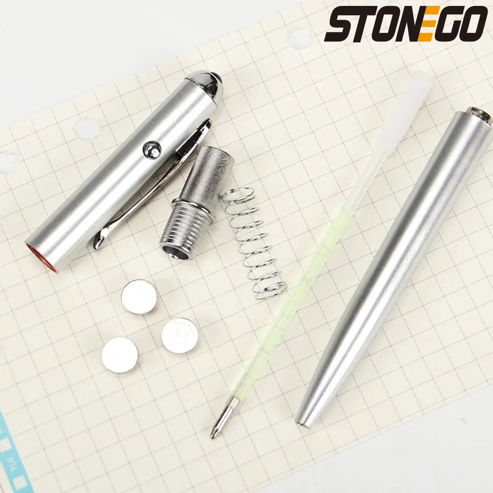 1PC Invisible Ink Pen Novelty Plastic Material Ballpoint Pens With Uv Light Magic Secret Ballpoint
