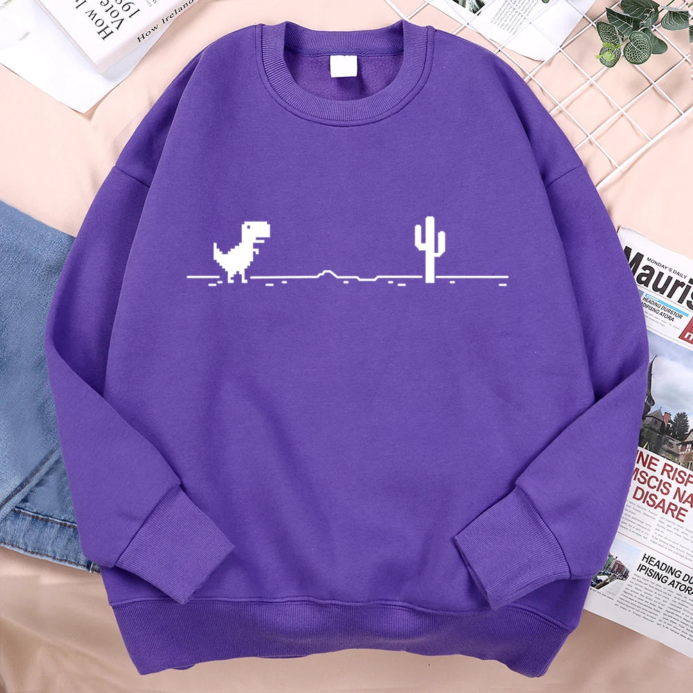 Network Malfunction Little Dinosaur Sweatshirts Men Women Casual Hoody Hip Hop Comfortable Streetwear Loose Warm Clothes Hoodies