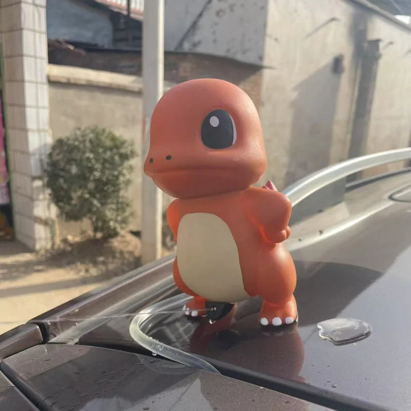 New Anime Charmander Spray Water Squirtle Car Accessories Spray Water Big Size Cute Model Toys Car Pendant Decorate