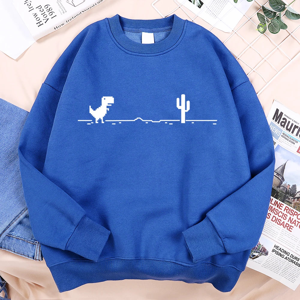 Network Malfunction Little Dinosaur Sweatshirts Men Women Casual Hoody Hip Hop Comfortable Streetwear Loose Warm Clothes Hoodies