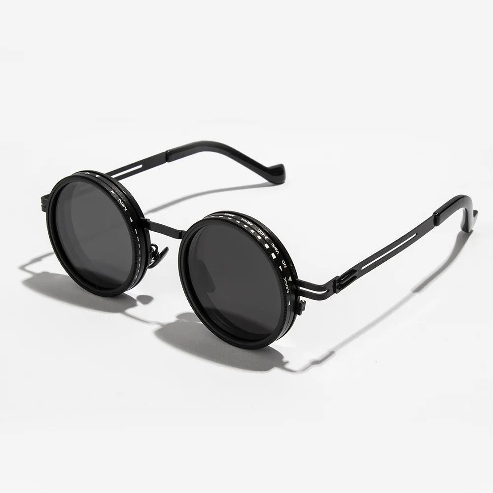New ND2-400 Adjustable Dimming Glasses 9 Level UV400 Fishing Sunglasses ND Filter With Glasse Case Sun Glasses Driving