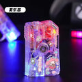 2025 New Creative Luminous Transparent Gyroscope Lighter 2-in-1 Folding Rotating Decompression Windproof Lighter Men's Gift