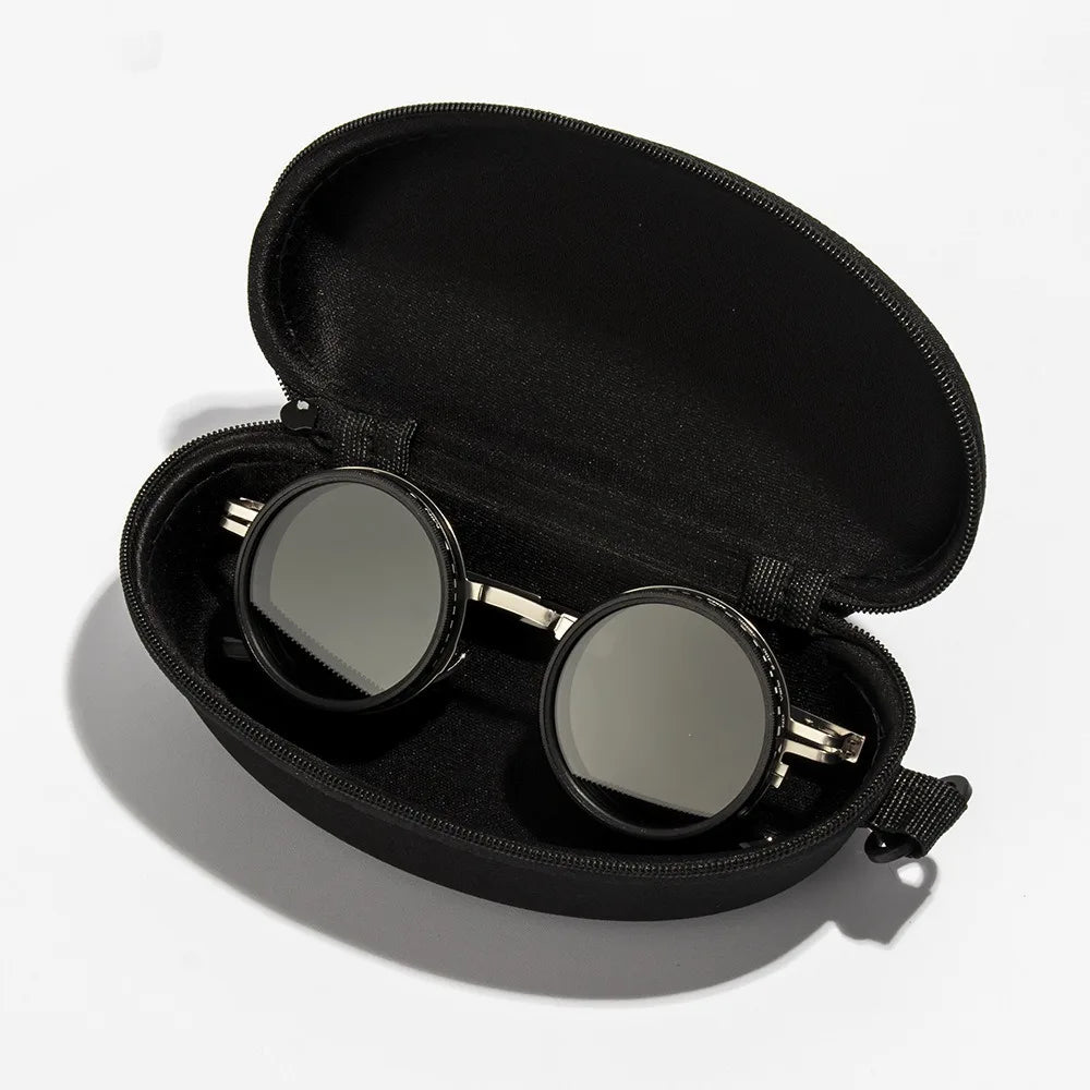 New ND2-400 Adjustable Dimming Glasses 9 Level UV400 Fishing Sunglasses ND Filter With Glasse Case Sun Glasses Driving