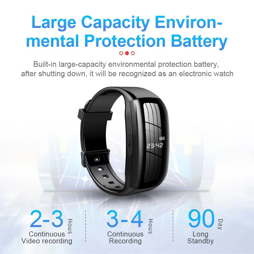 8-256GB Mini Camera Watch Audio Voice Recorder Bracelet USB Flash Driver Dictaphone Noise Reduce Sound Recording Wristband