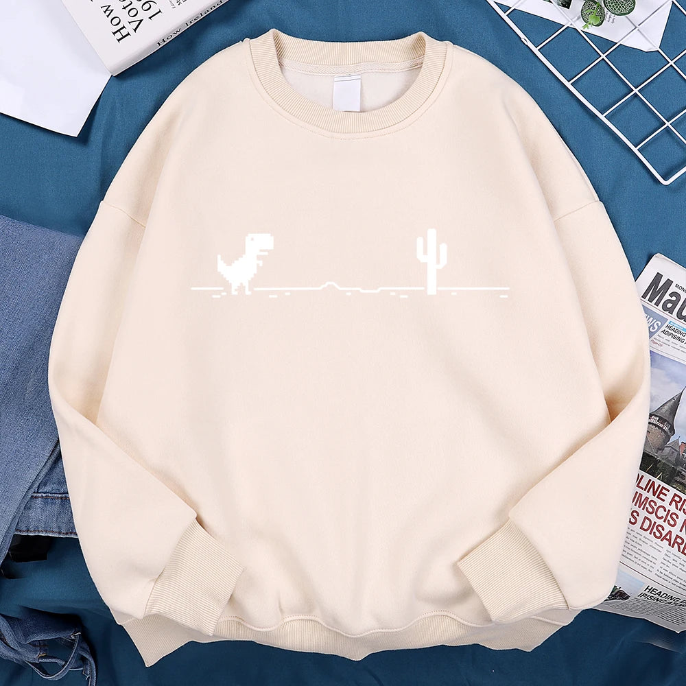 Network Malfunction Little Dinosaur Sweatshirts Men Women Casual Hoody Hip Hop Comfortable Streetwear Loose Warm Clothes Hoodies