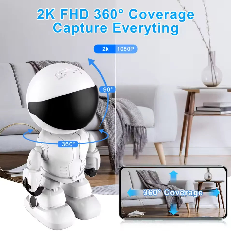 Robot Camer Wifi 5MP Indoor Home Security Camer Cd Card Night Vision Two Way Audio Auto Tracking Indoor Baby Monito
