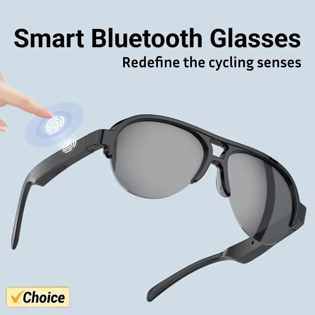 New F08 Smart Music Wireless Stereo Glasses Cycling Outdoor Sunglasses Eyepieces 2025 Men Water Proof Long Battery Life