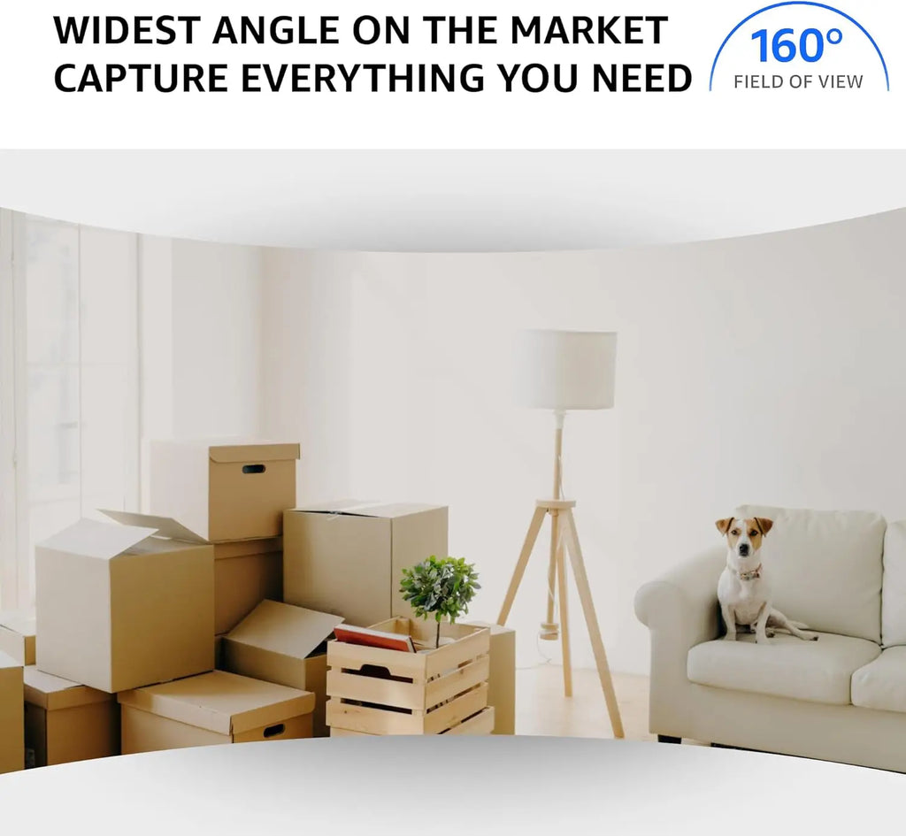 Smart WiFi Camera with 160° Wide Angle, Real-Time Monitoring via App – Mini Type-C Plug for Home & Pets – 2.4G/5G WiFi