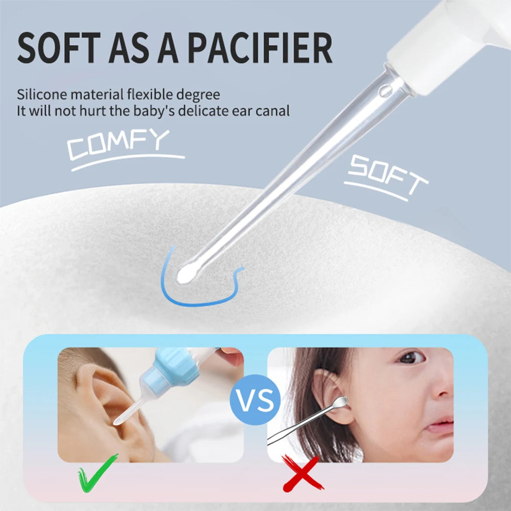 Electric Luminous Ear Wax Suction Remover Ear Wax Pick Set Cleaner LED Light Ear Cleaner Tool Rechargeable For Children Adults